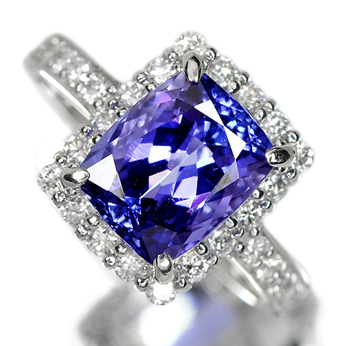タンザナイト 3.4ct ダイヤモンド プラチナ リング（指輪） - ジュエリー通販リジューのレビュー