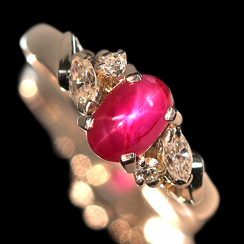 ビルマ産スタールビー 1.2ct ダイヤモンド プラチナ リング(指輪) - ジュエリー通販リジューのレビュー